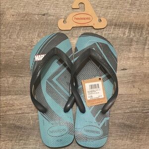 Havaianas Blue and Black Flip-Flops